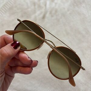 Ray-Ban rose gold round metal aviators
